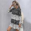 YYFS Women's Fashion Summer Polka Dot Print Long Sleeve O-Neck Casual Dresses