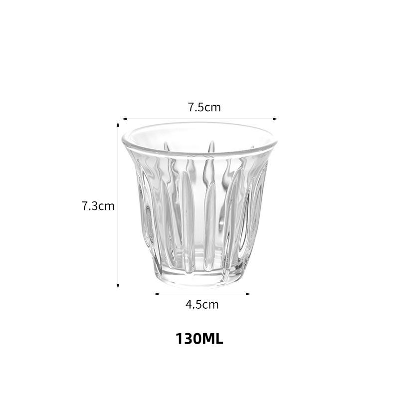 90/130/160/200ML Clear Glass Coffee Cup Heat-resistant Wedding Party Cocktail Beer Cup Breakfast Milk Cappuccino Latté Glass Cup