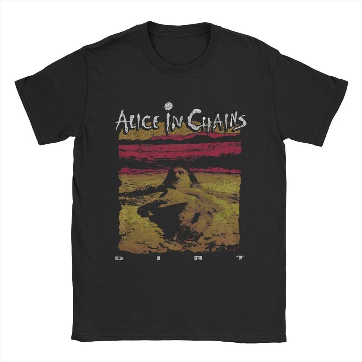 

Alice in Chains Band Dirt T-Shirts Men Heavy Metal Music Awesome Pure Cotton Tees Round Neck Short Sleeve T Shirts Summer merch M