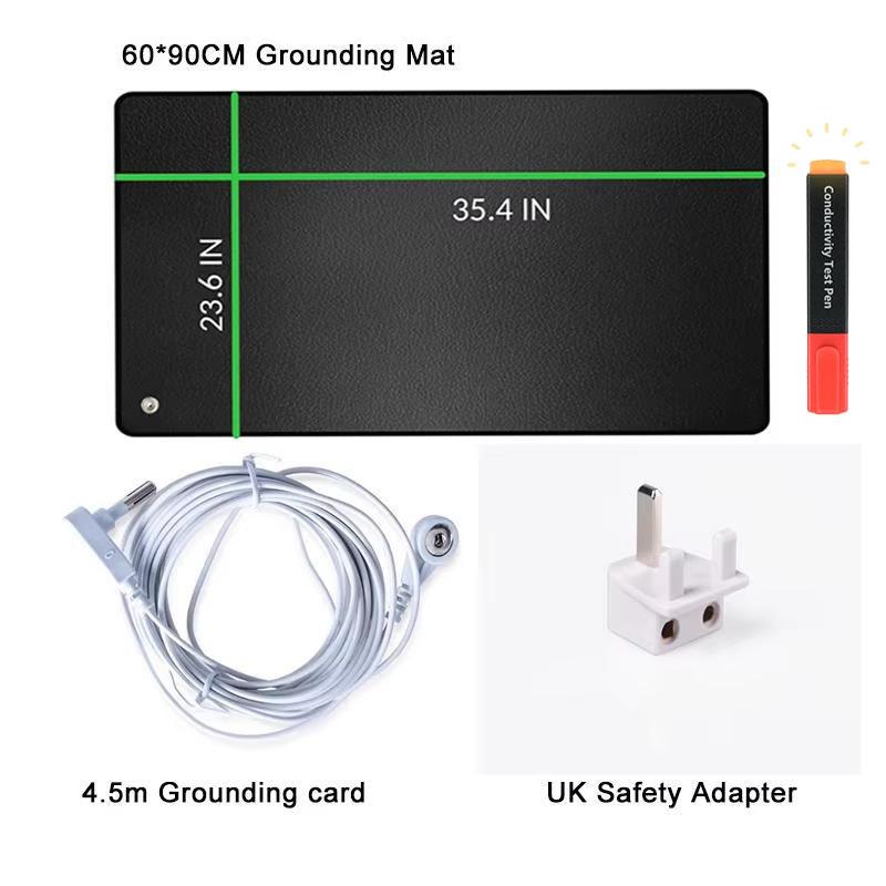 Jordingsmatte for seng, 35,4" x 23,6" pute for bedre søvn, sirkulasjon, energibalanse, smertelindring – konduktivitetstester inkludert