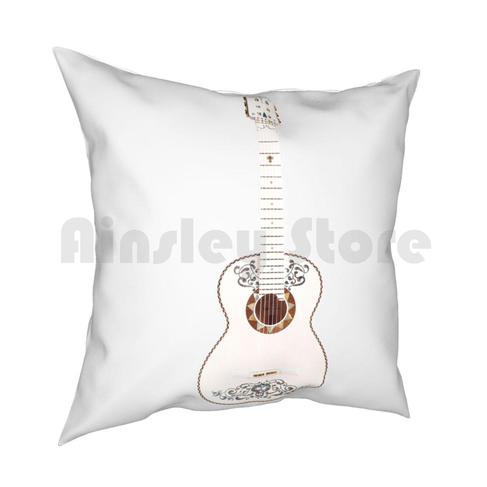 Guitar Coco Pillow Case Printed Home Soft Throw Pillow Coco Movie Pixar Kids Holiday Mexico Geek Hipster Nerd Guitar 30x30cm 12x12in
