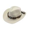 Spring and summer ethnic style western denim straw hat European and American men and women foldable windbreak rope knight sun hat adult