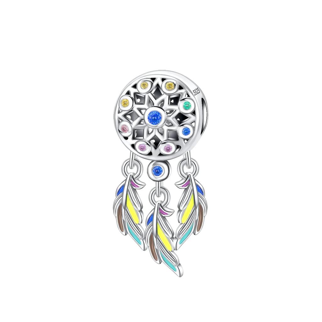Colorful Dreamcatcher Charm Bead Components Copper Metal Popular Hot Air Balloon Sparkling Pendant Bead Component Bead Component Authentic Original