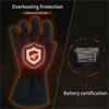 Unisex Fleece Heated Gloves for Men Women Cold Weather 3 Temperature Adjustable Cordless