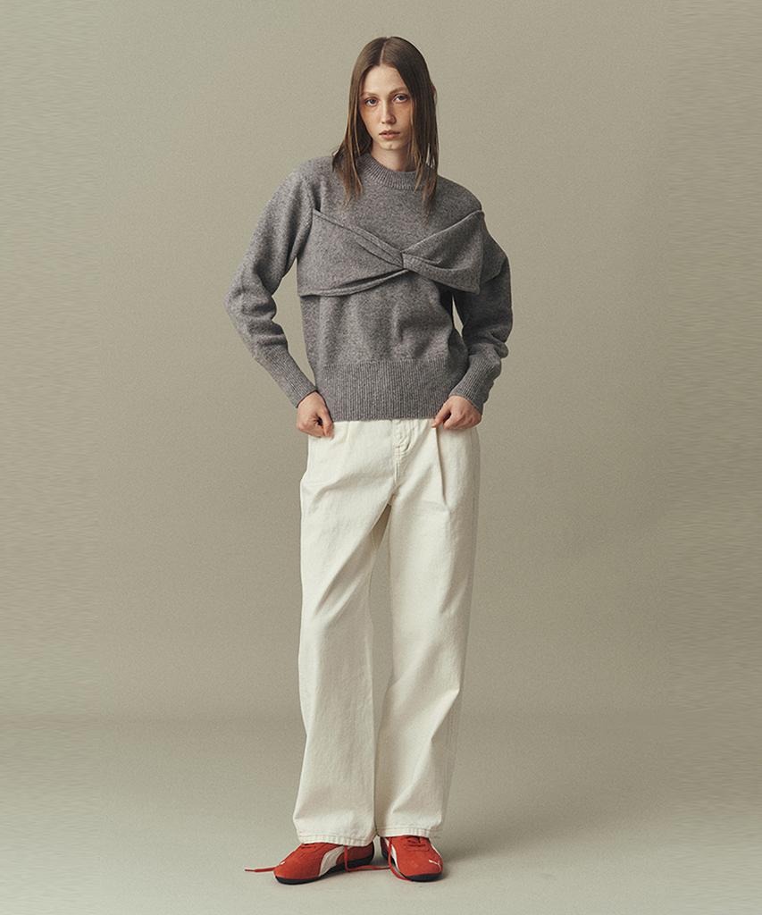AHWE Twisted Bustier Sweater_Misty Gray