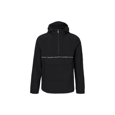 Logo Muster Kapuzen Langarm Windjacke Herren Jacken Schwarz 00GMF2O526-10880