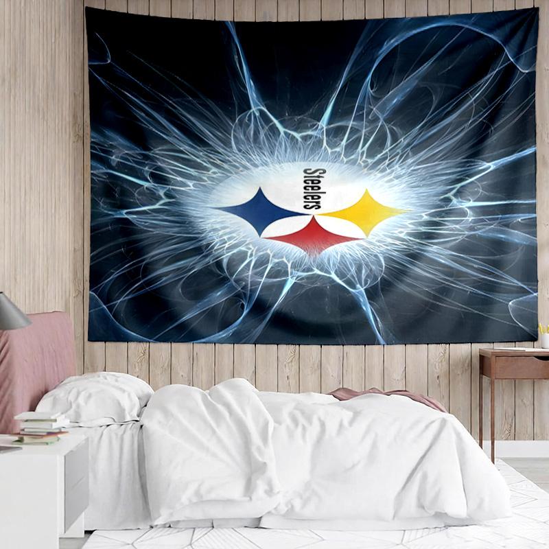 Pittsburgh Steelers Logo Tapestry Accessories Playroom Tapestry, for Bedroom,Livingroom, dormitory Room Wall Decor Fan Birthday Gifts