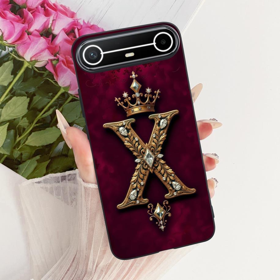 For Tecno Pova Slim Case Luxury Crown Letters Funda Soft Silicone Phone Cover For Tecno Pova Slim 5G Coque KM9 Shockproof Bumper