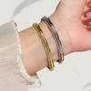 2026 European and American Real Gold Electroplated Bamboo Bracelet Ancient Inheritance Gaosheng Bamboo Solid Zircon Bracelet Jewelry
