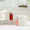 Tongue Sticking Ghost Porcelain Mugs Water Cup Halloween Tableware Coffee Mug Dining Table Afternoon Tea Teacup Fruits Juice Cup