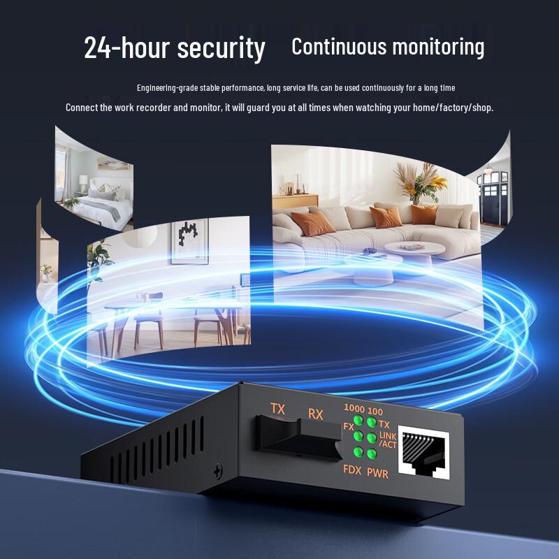 Gigabit SC Fiber Optic Transceiver Pair