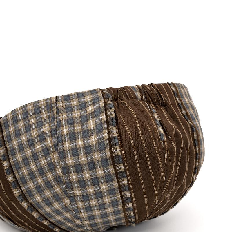 Color Block Cap Spring Summer Retro Beret British Newsboy Cap Forward Cap Outdoor Sun Hat