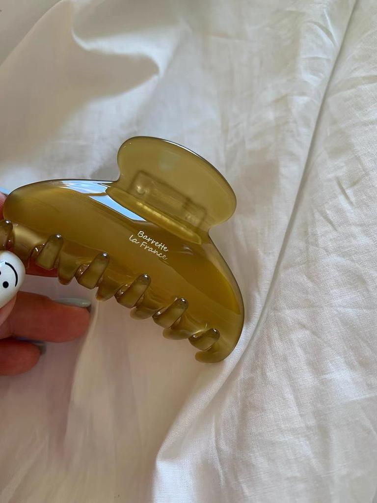 Pince à cheveux moyenne couleur unie French Gold Label Jelly - Pince requin demi-griffe acide acétique