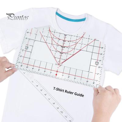 T-shirt Positioning Tool Acrylic Ruler Guide T-Shirt Scale Heat Press Shirt Measurement Supplies Alignment Precision