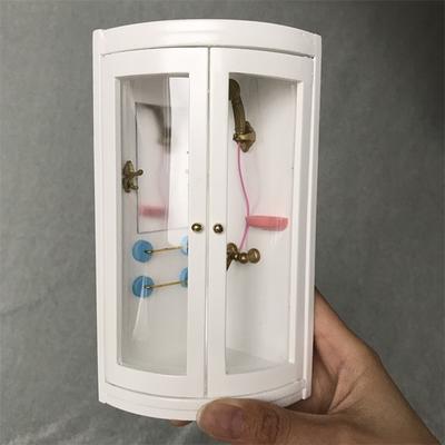 1:12 Nábytok Skriňa na hračky Kúpeľňa Miniatúrny domček pre bábiky Nábytok Jedálenský set Hračka do izby
