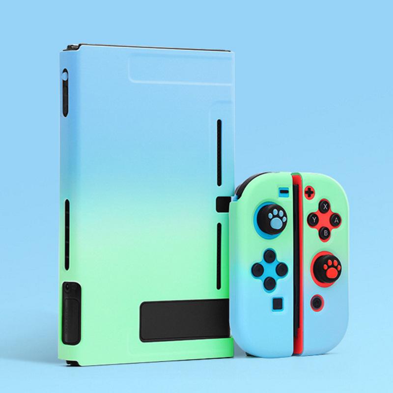 VAORLO Carcasă de protecție de culoare degradată pentru carcasă Switch NS NX Carcasă din plastic dur capac din spate Carcasă rezistentă la praf, anti-cădere