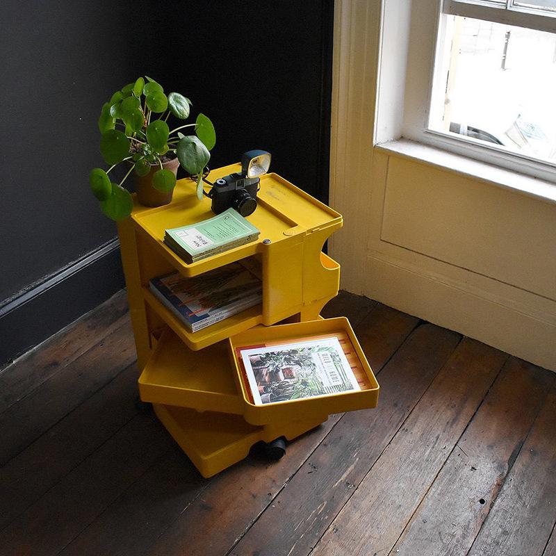 Nordic Storage Rotating Cabinet Creative Trolley Storage Bedside Table Ins Fashion Plastic Studio Multi-layer Storage Cabinet