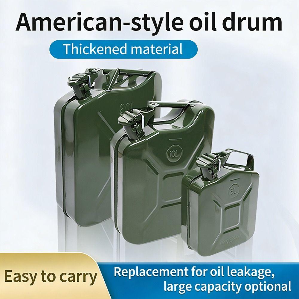 5L/10L Gasoline Tank Iron Car Spare Fuel Tank New Gas Can Outdoor