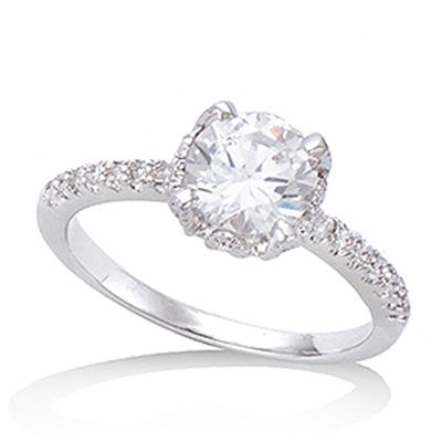 Ring Silber 'Unique' weißsilber (rhodiniert) - 7 mm