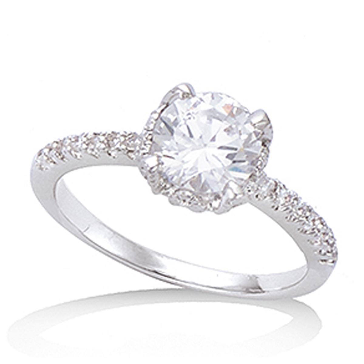 

Серебряное кольцо Unique серебристо-белое (родий) - 7 мм