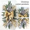 Christmas Door Curtain Pendant Stair Hanging Decor Realistic Wreath For Christmas Home Decor For Holiday Wall Door Staircas W6B3