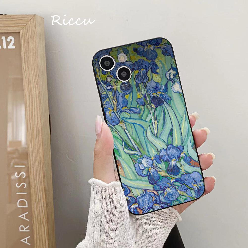 

Мягкий чехол Toug для iPhone 14 Van Gogh Irises1889 Toug для Iphone 14 11 12Pro 8 7 Plus X 13Pro MAX SE2020 XR XS Чехлы 12 Pro Max