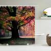 Shower Curtain Various Autumn Dusk Forest Scenery 3D Printing Shower Curtains Polyester Waterproof Home Decor Curtain