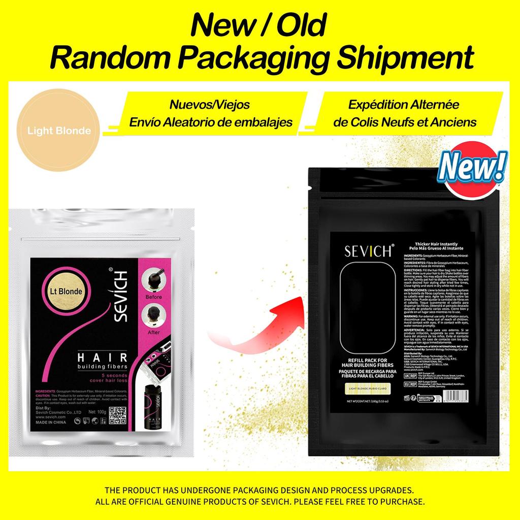 SEVICH 100g Hair Fibers Refill Bag Keratin Instant Hair Growth Powder Hair Building Fiber Hair Regrowth Powder Hair Loss Product