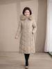 Middle-aged and elderly large-size thin cotton-padded jacket, mother down cotton-padded jacket, winter clothing, long over-knee thickened cotton-padd