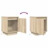 Nightstand with LED Lights Sonoma Oak 38 x 34 x 50 cm