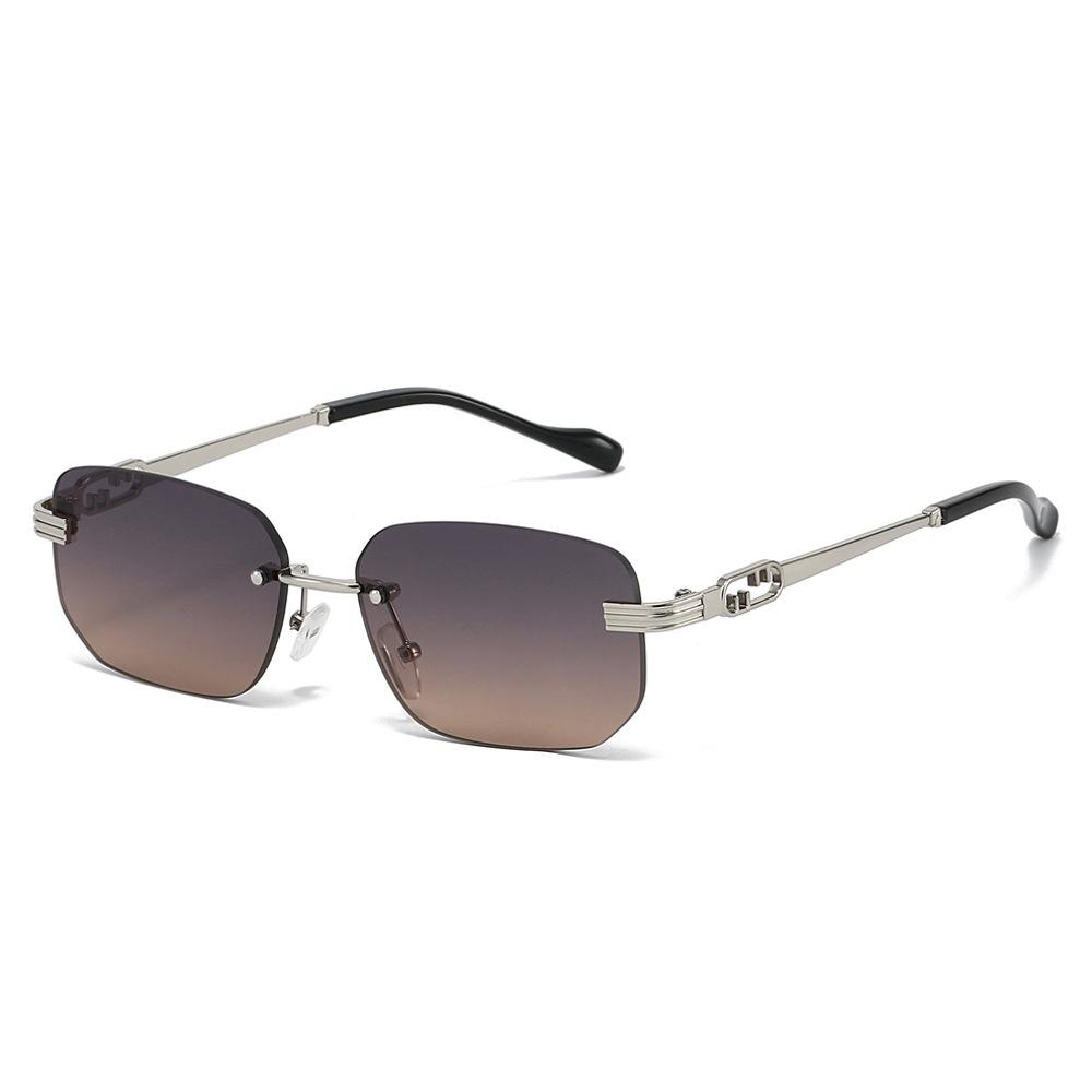 2025 Square Rimless Sunglasses Women Classic Fashion Travel Casual Metal Sun Shades Brand Designer