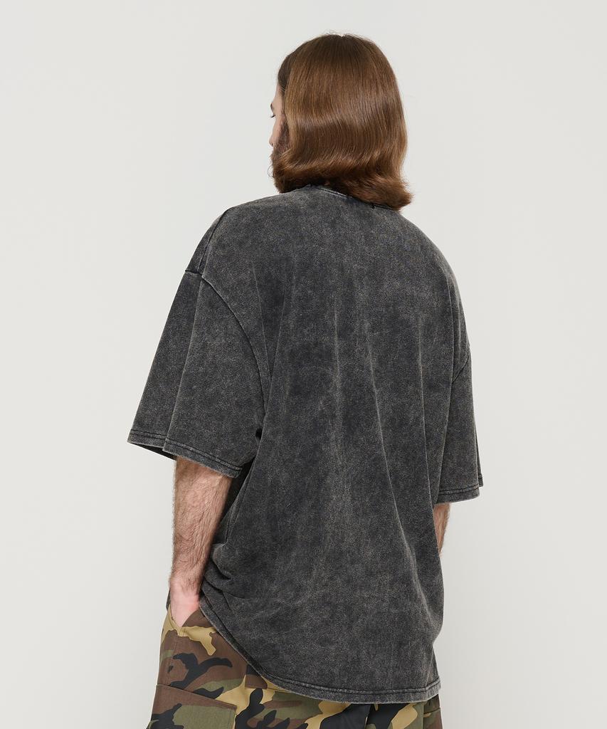 CARGOBROS Pig Dyed Overbox Short Sleeve Tee (Black)