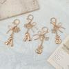 Trendy Butterfly & Love Letter Metal Keychain Pendant