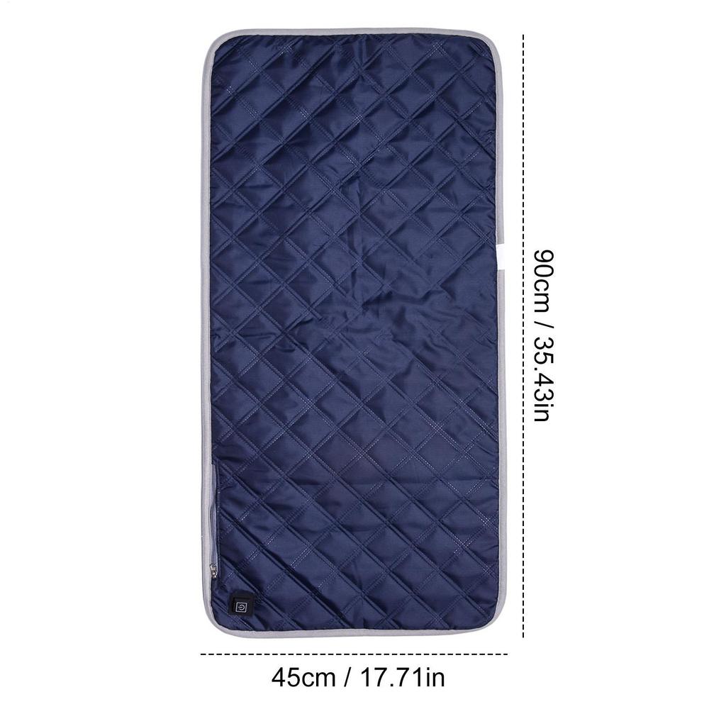 

Electric Heated Chair Portable USB Heating Seat Cushion Pad 3 Cushion Levels Winter Warm Home Mat For Office Car Camping Fishing темно-синього кольору