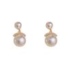 Fashion Design Rhinestone Inlaid Pearl Stud Earrings For Women