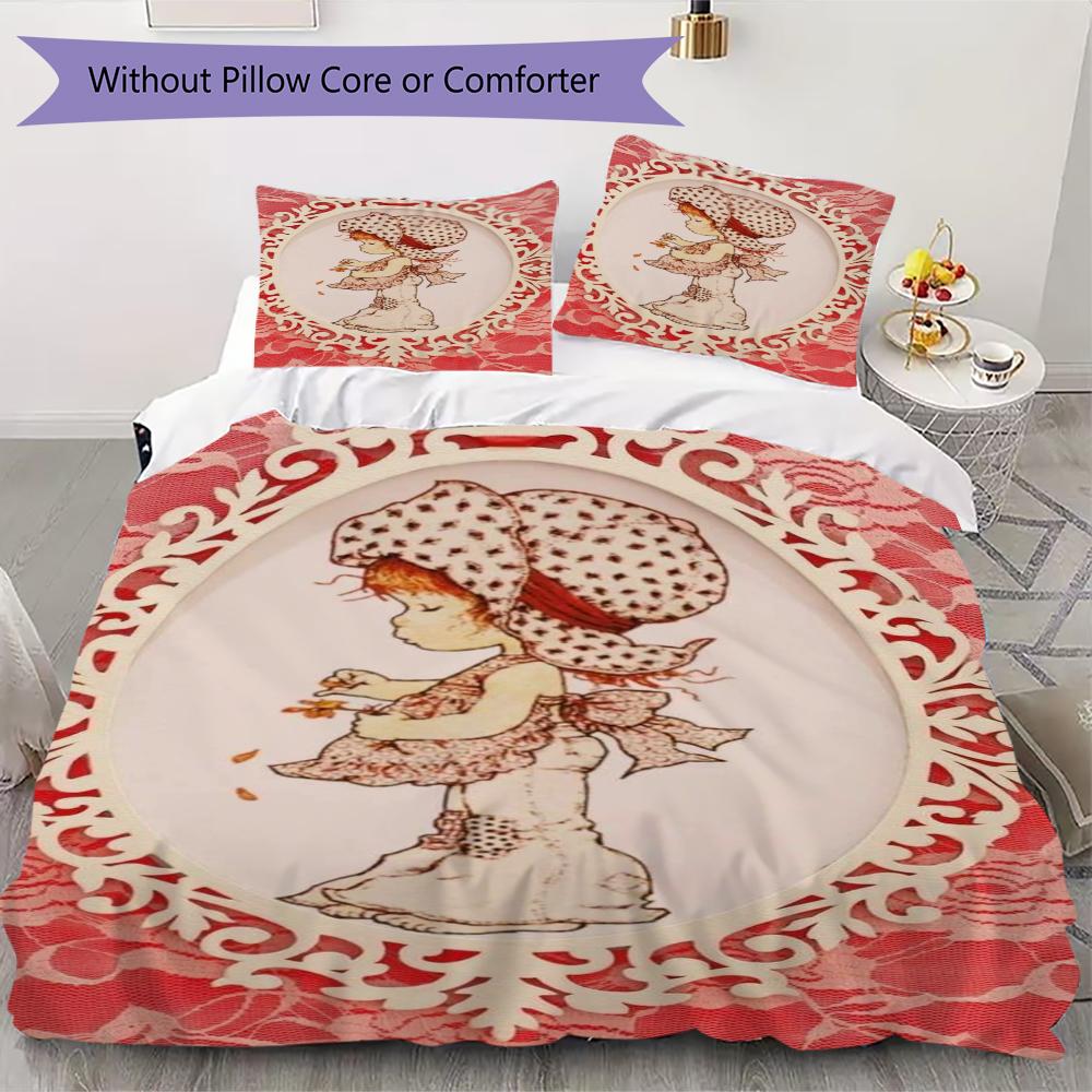 

Sarah Kay Pattern Bedding uilt Set uilt Cover Pillowcase Home Decoration Birthday Gift (1 * duvet cover + 2 * pillowcase without core)143 135x200cm