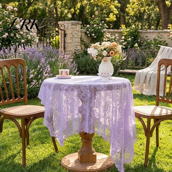 Spitzen-Tischdecke Tischdecke, Florale Tischabdeckung, Retro-Sägeblatt-Stoff mit hoher Dichte für Esstisch, Rustikale Hochzeitsfeier Brautparty Dekoration