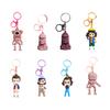 Nyckelring Hänge Tecknad Docka Design PVC Metall Nyckelring Flickvän Vän Födelsedagspresent Hänge Dekoration
