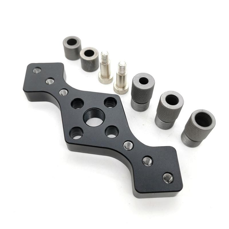 

Vertical Pocket Hole Jig Woodworking Dowel Drill Guide Self Centering 3-Hole Drill Bit Guide Jig Positioner Locator 6/8/10mm