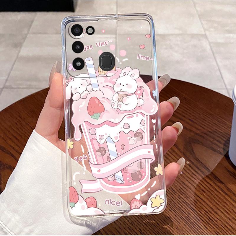 Case For Tecno Spark 9 KG5p 8C KG5k KG5j Clear Silicone Aesthetic Luxury Cute Love Rabbit Funny Cover Techno Spark 8C Phone Case