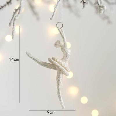Petite Glitter Angel Fairy Pendant Plastic White Christmas Decorations Xmas Tree Hanging Ornaments