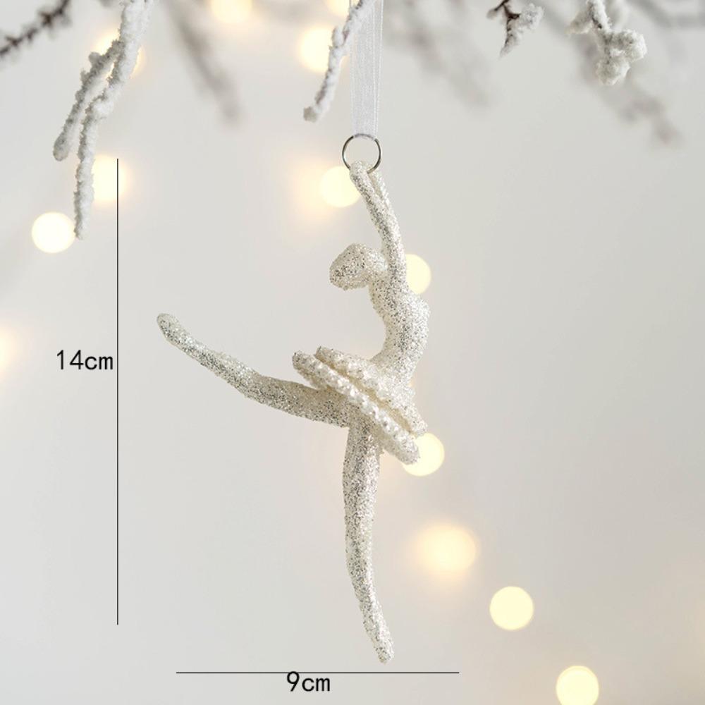 Glitter Angel Fairy Pendant Plastic Xmas Tree Hanging Ornaments DIY Xmas Home Decoration
