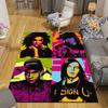 Tokio Hotel Flannel Printed Carpet, Home Sofa Decoration for Living Room & Bedroom, Non‑Slip Play Flannel Floor Mat for Game Room