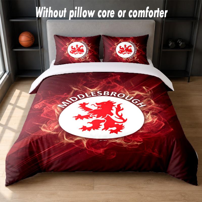 Set Biancheria da Letto Design Middlesbrough 1 Copripiumino + 2 Federe Morbido Traspirante Biancheria da Letto per la Casa
