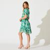 Spot supply New fungus edge short skirt human cotton positioning flower bohemian dress