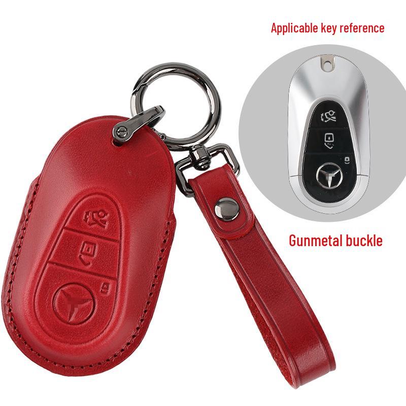Genuine Leather Handmade Smart Car Key Case for Mercedes - Full Cover