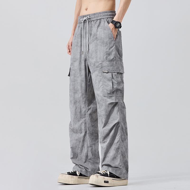 Men Classic Design Multi Flap Pockets Cargo Pants Men Loose Fit Cargo Pants Male Skateboarding Street Camping Trousers