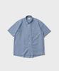 LE TIGRE Oxford Short Sleeve Shirt (Mid Blue)