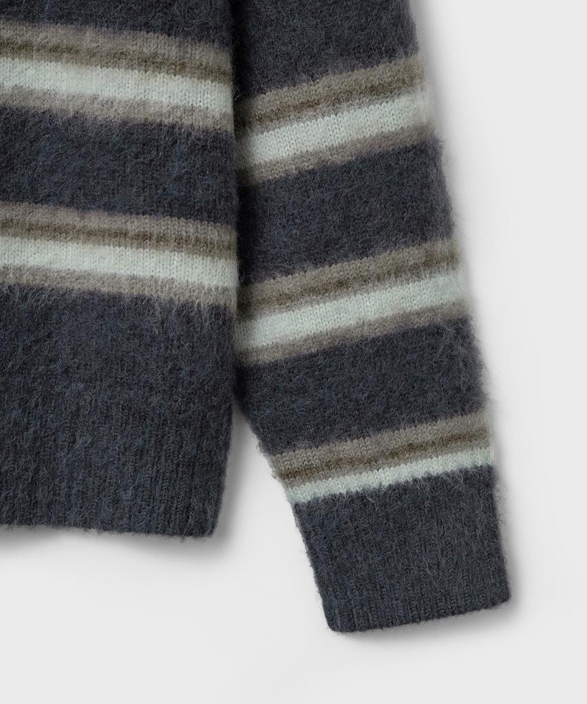 Belier Brushed Tom Cardigan - Multi Navy