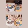 Ceramic Coasters Heat Insulation Mat for Kitchen Dining Anti-Scalding Cork Bottom Bowl Cup Mat Table Home Decor